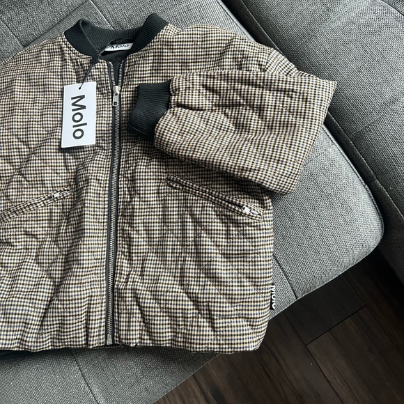 Molo | 7-8 |  “Hanne" jacket in Sand Blue Check, size 128 - Picture 3 of 4